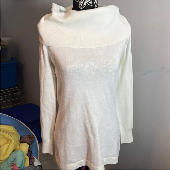 french connection sweater Size S Cream White Long Sleeve Turtle Neck - Picture 3 of 6